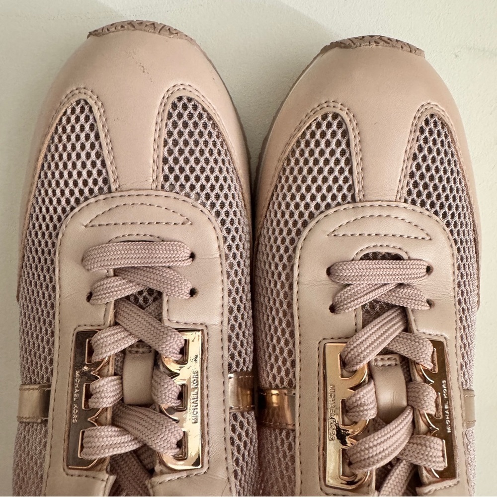 MICHAEL Michael Kors - Maggie Mesh Trainer Sneakers in Pink and Rose Gold - Picture 7 of 9